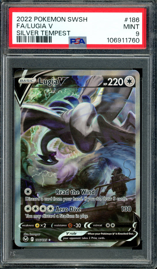 PSA 9 Lugia V (186/195) [Silver Tempest]