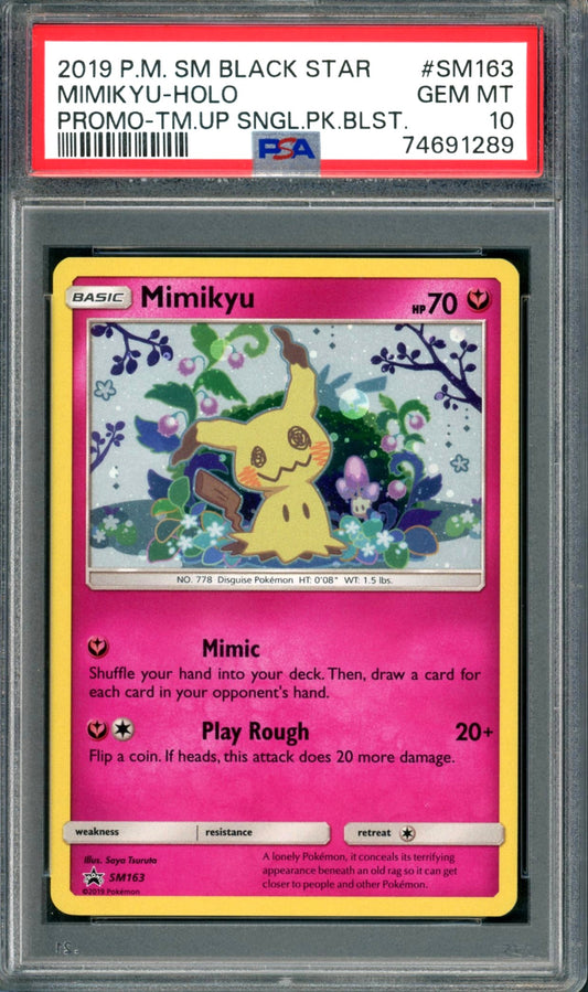 PSA 10 Mimikyu (SM163) [Black Star Promo]