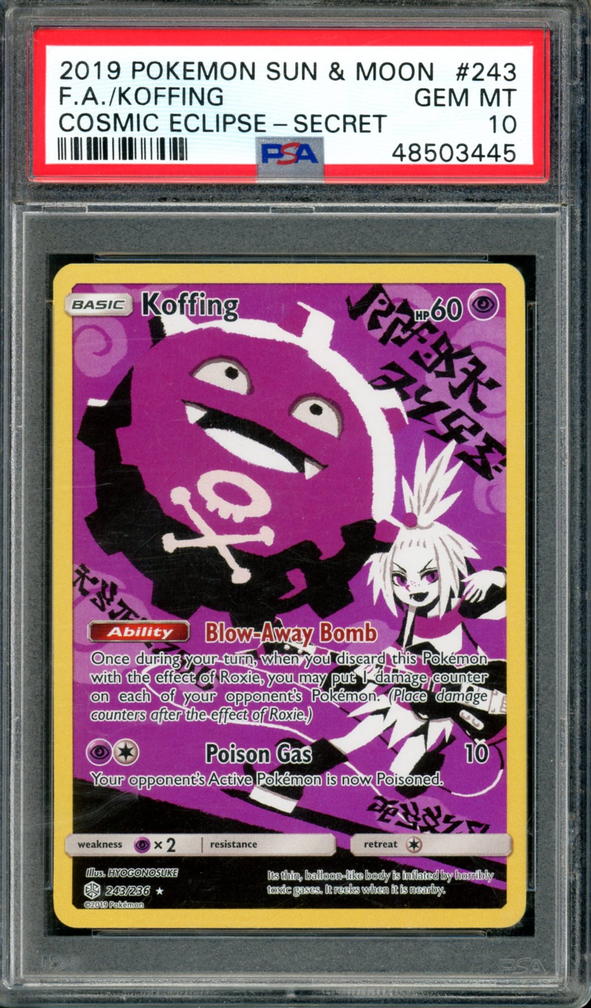 PSA 10 Koffing (243/236) [Cosmic Eclipse]