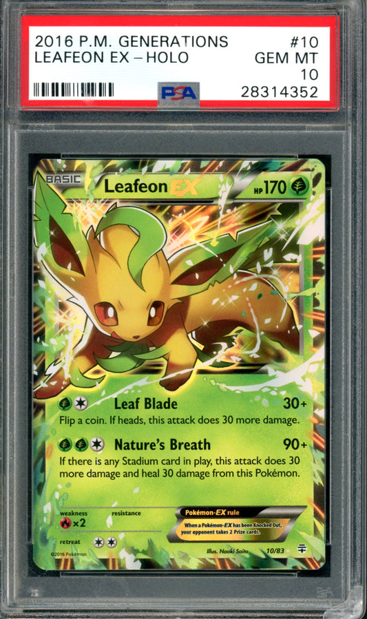 PSA 10 Leafeon EX (10/83) [Generations]