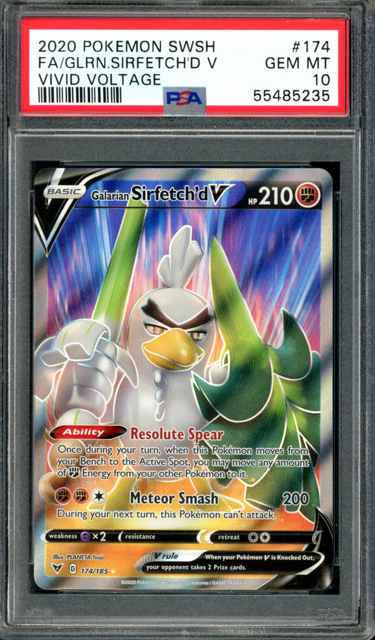 PSA 10 Galarian Sirfetch'd V (174/185) [Vivid Voltage]