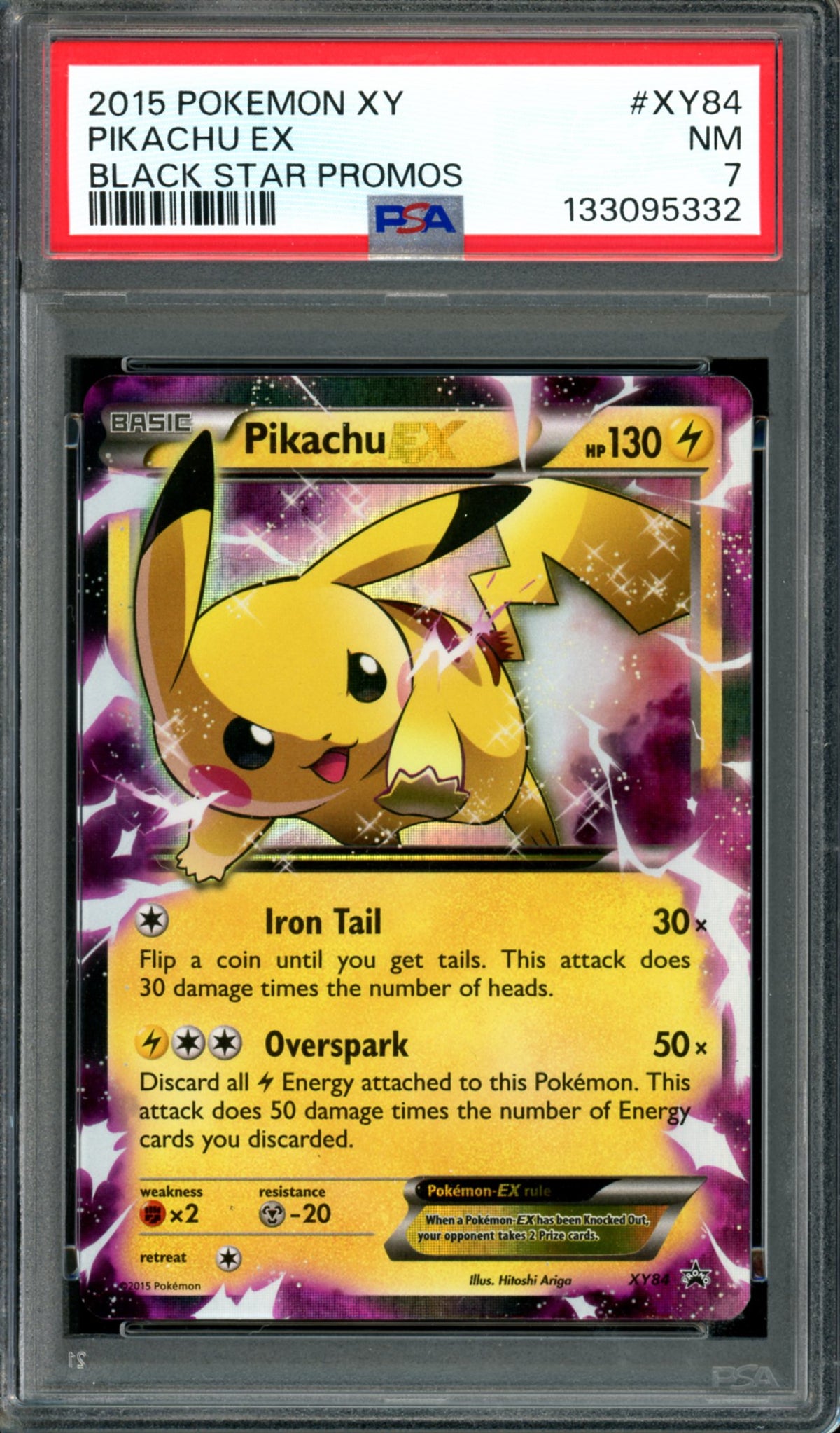 PSA 7 Pikachu EX (XY84) [Black Star Promo]