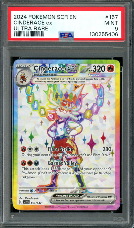 PSA 9 Cinderace EX (157/142) [Stellar Crown]