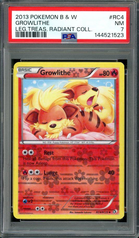 PSA 7 Growlithe (RC4/RC25) [Legendary Treasures Radiant Collection]