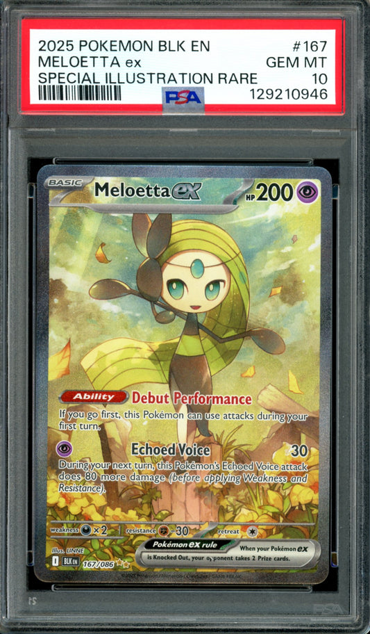 PSA 10 Meloetta EX (167/086) [Black Bolt]