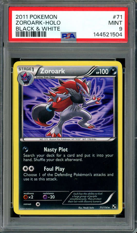 PSA 9 Zoroark (71/114) [Black & White]