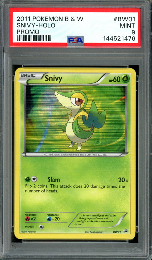 PSA 9 Snivy (BW01) [Black Star Promo]