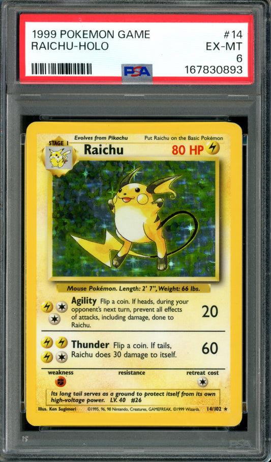 PSA 6 Raichu (14/102) [Base Set]