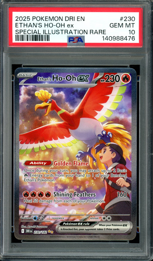 PSA 10 Ethan's Ho-Oh EX (230/182) [Destined Rivals]