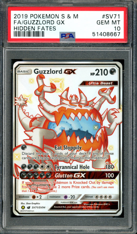 PSA 10 Guzzlord GX (SV71/SV94) [Hidden Fates]
