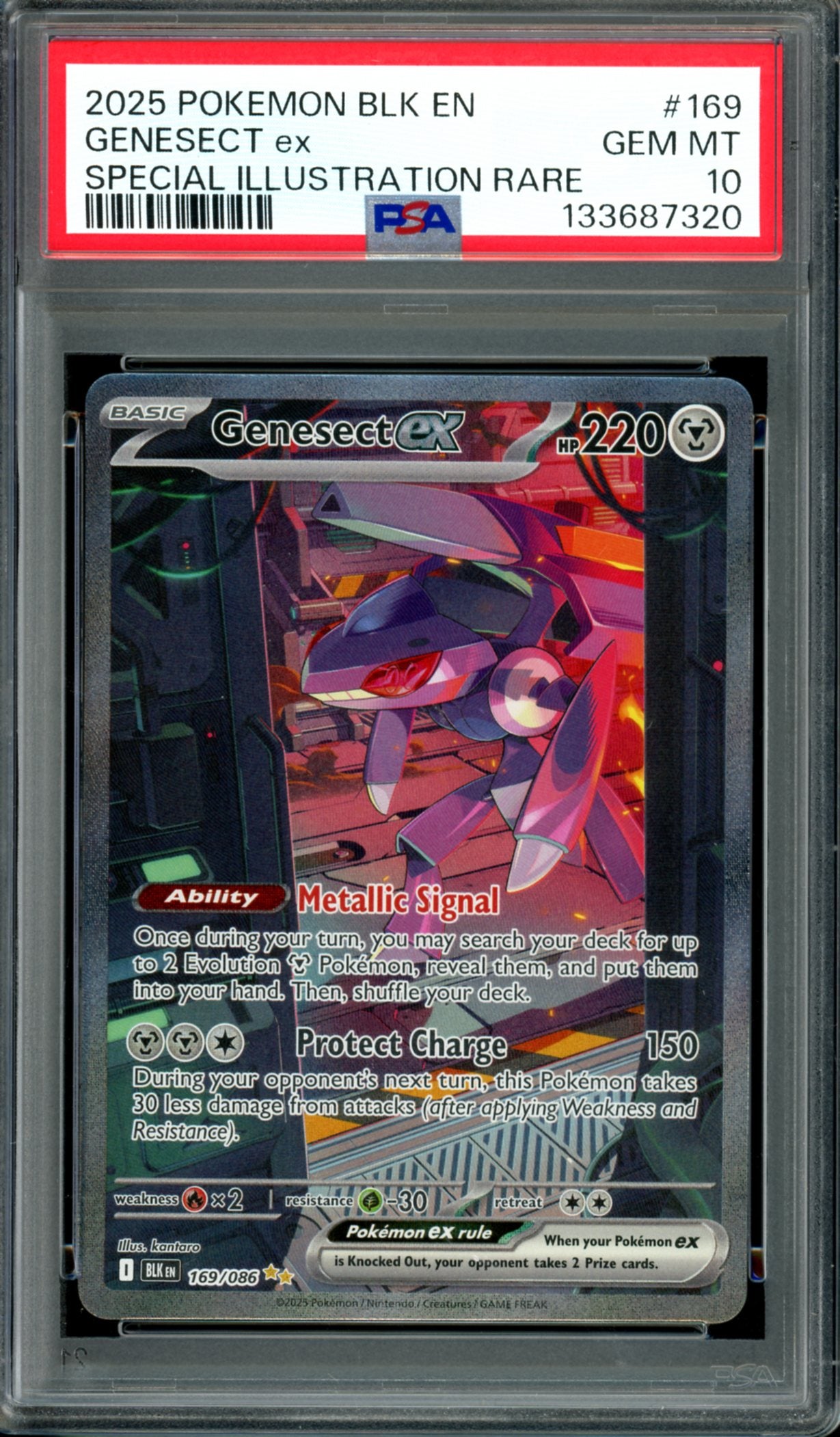 PSA 10 Genesect EX (169/086) [Black Bolt]
