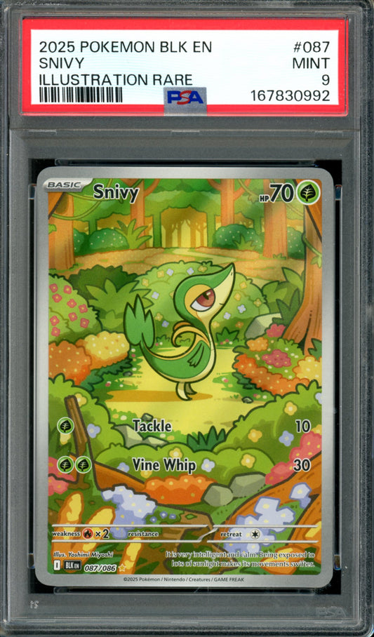 PSA 9 Snivy (087/086) [Black Bolt]