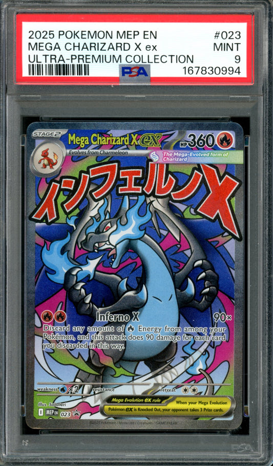 PSA 9 Mega Charizard X EX (MEP023) [Black Star Promo]