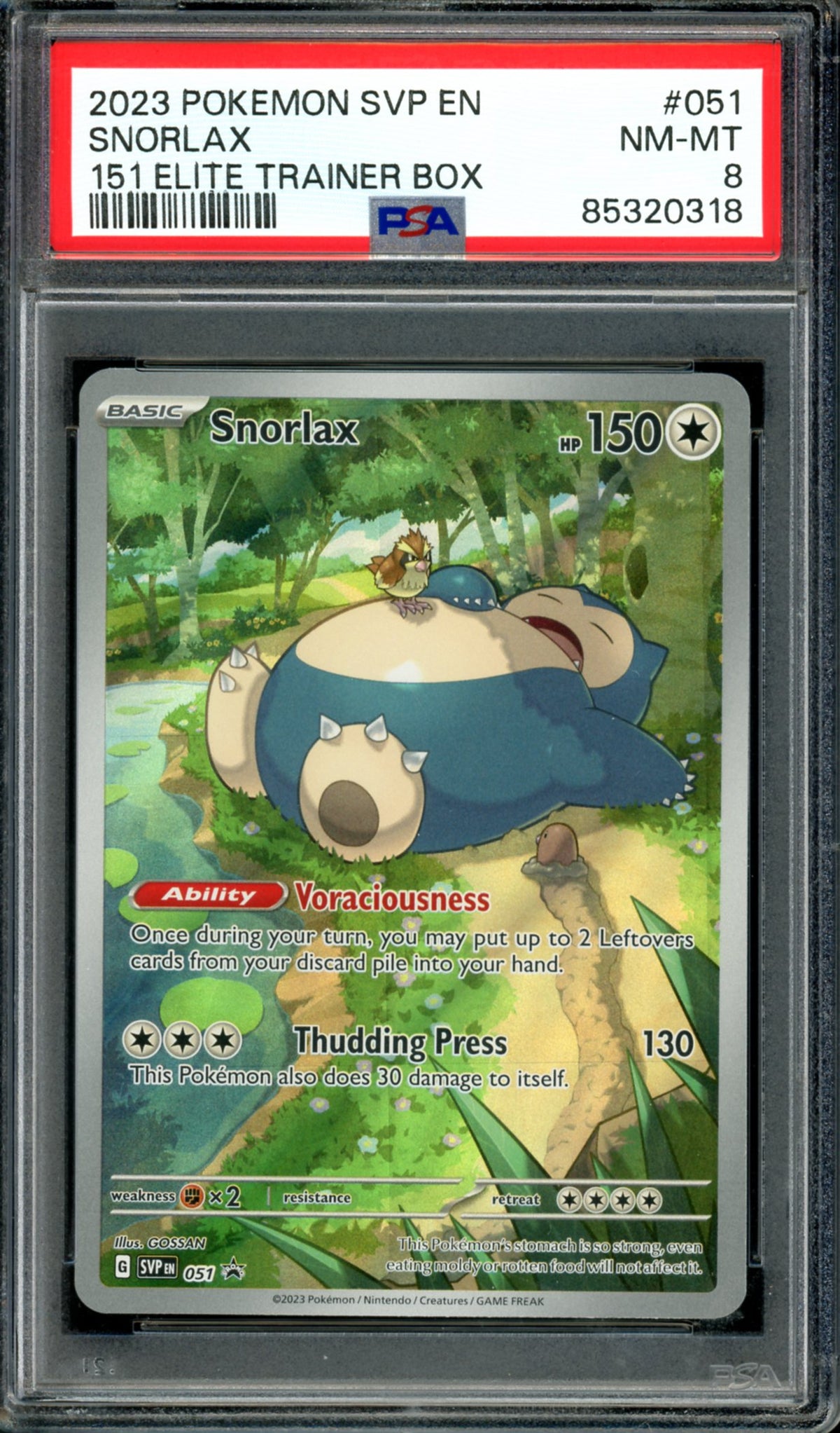 PSA 8 Snorlax (SVP051) [Black Star Promo]