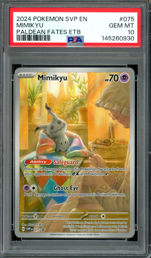 PSA 10 Mimikyu (SVP075) [Black Star Promo]
