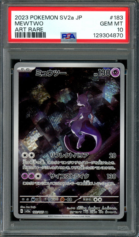 PSA 10 Mewtwo (183/165) [Japanese 151]