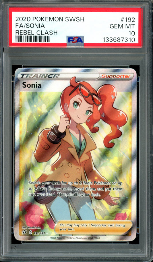 PSA 10 Sonia (192/192) [Rebel Clash]