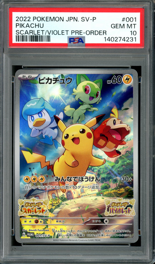 PSA 10 Pikachu (001/SV-P) [Japanese Promo]