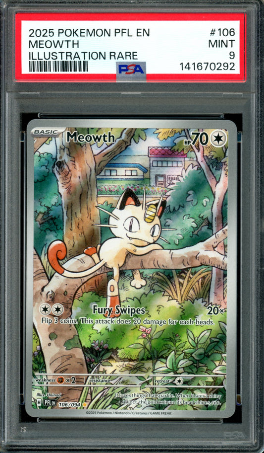 PSA 9 Meowth (106/094) [Phantasmal Flames)