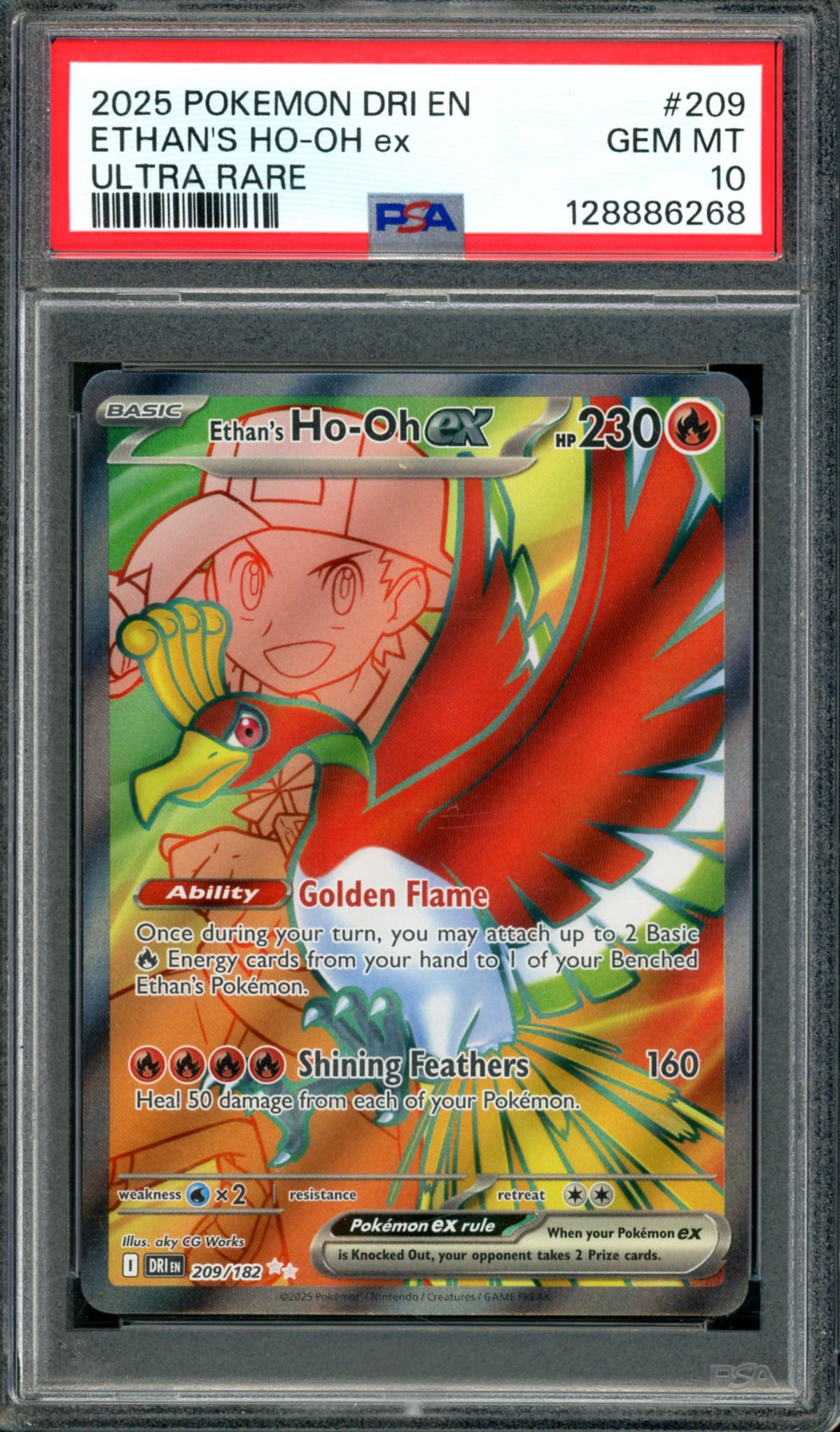 PSA 10 Ethan's Ho-Oh EX (209/182) [Destined Rivals]