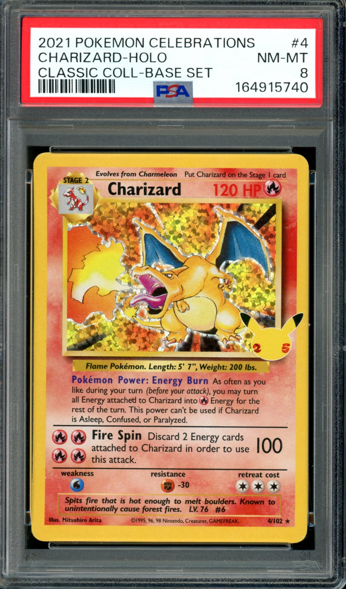 PSA 8 Charizard (4/102) [Celebrations]