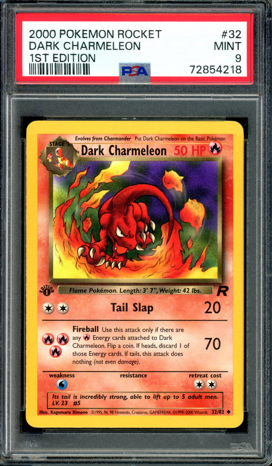 PSA 9 1st Edition Dark Charmeleon (32/82) [Team Rocket]