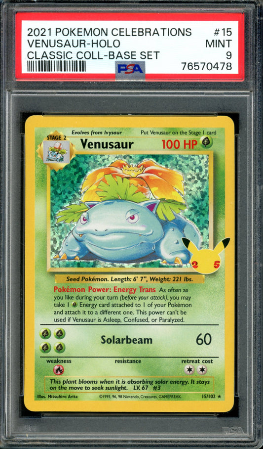 PSA 9 Venusaur (15/102) [Celebrations]