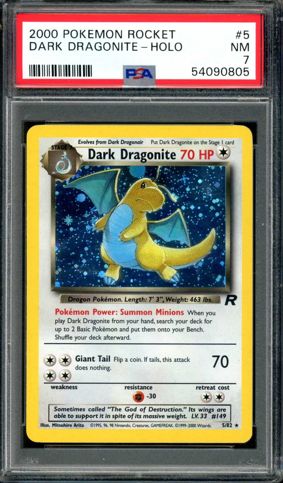 PSA 7 Dark Dragonite (5/82) [Team Rocket]