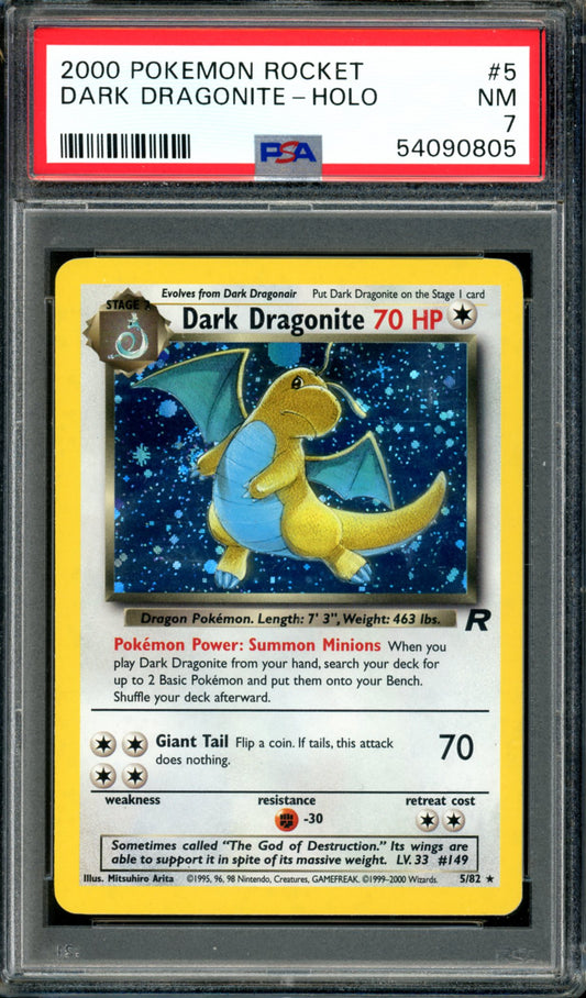 PSA 7 Dark Dragonite (5/82) [Team Rocket]