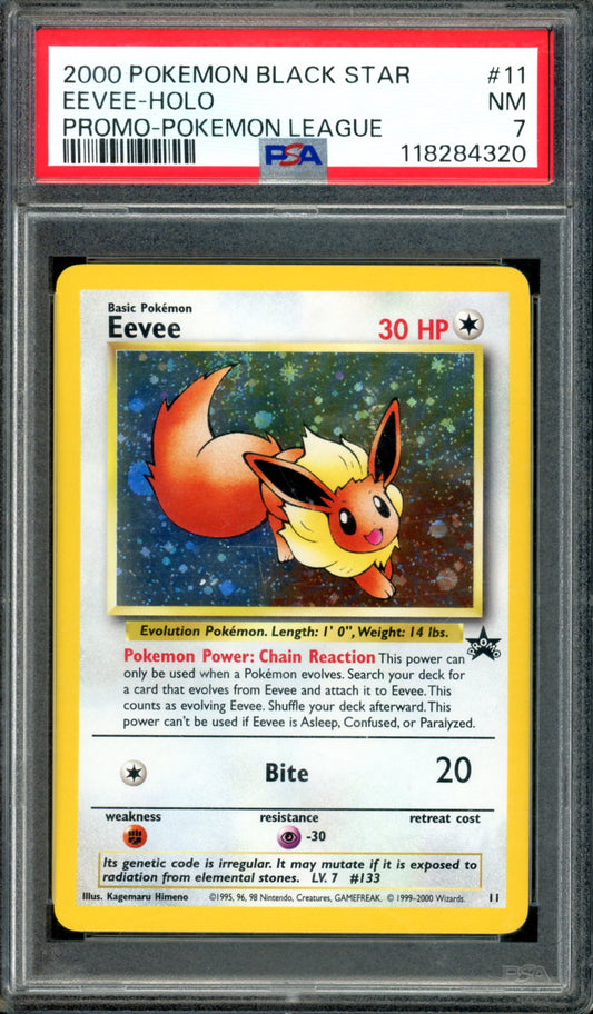 PSA 7 Eevee (11) [Black Star Promo]