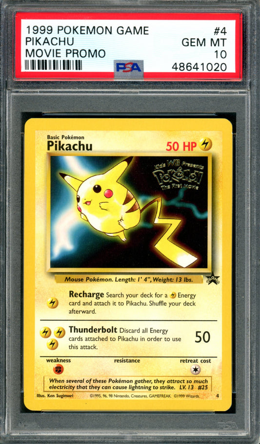 PSA 10 Pikachu (4) [Black Star Promo]