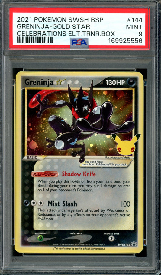 PSA 9 Greninja Gold Star (SWSH144) [Black Star Promo]