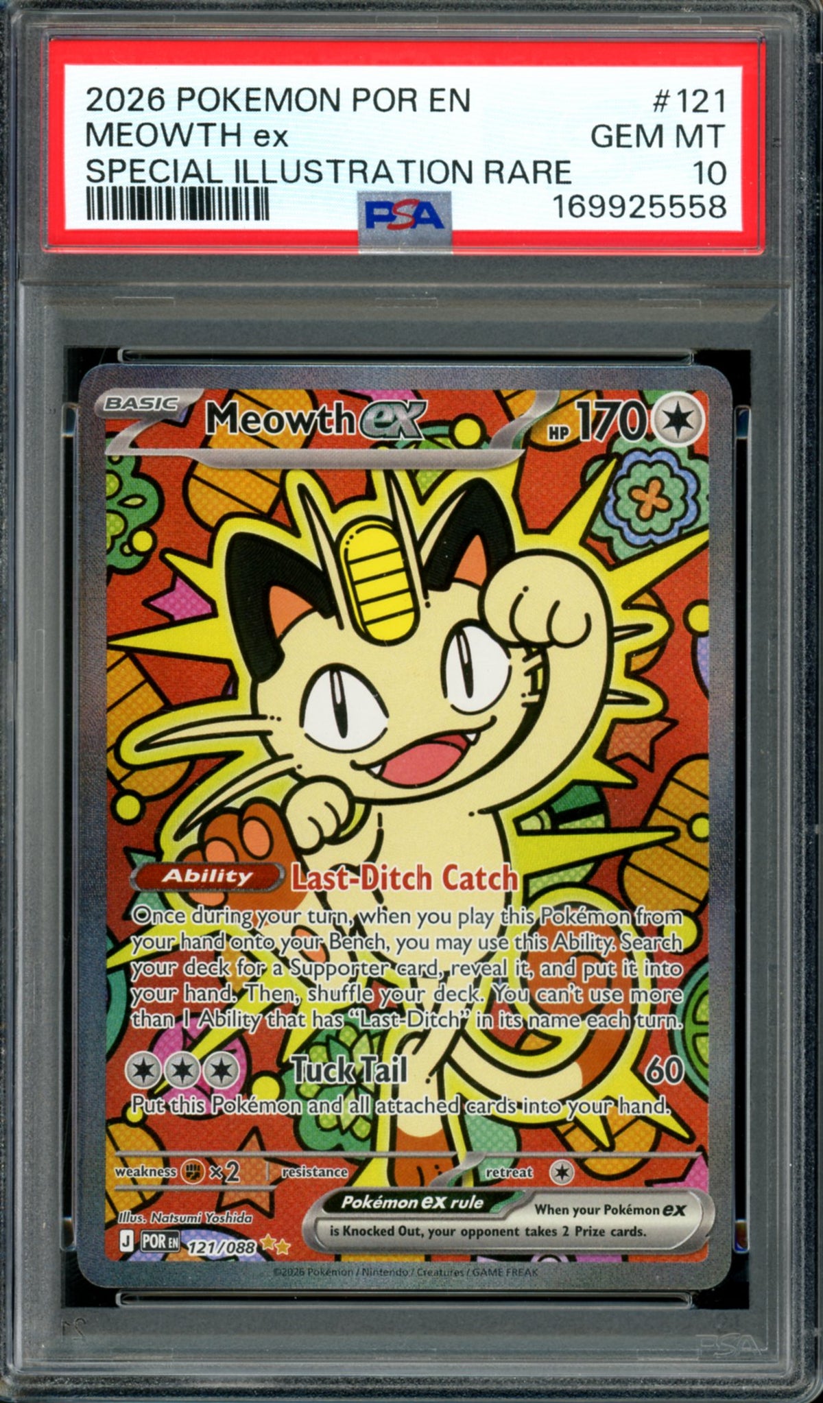 PSA 10 Meowth EX (121/088) [Perfect Order]