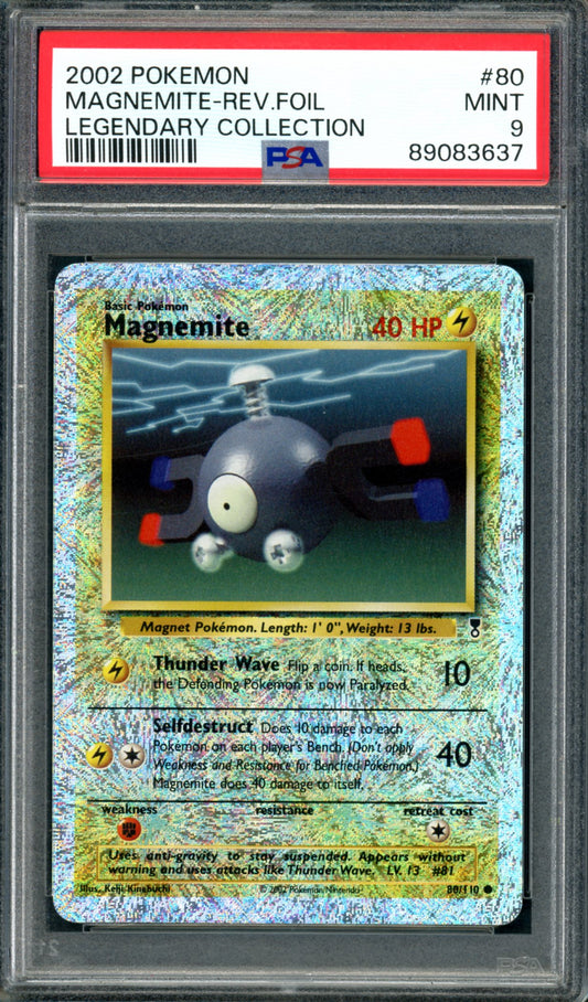 PSA 9 Magnemite Reverse Holo (80/110) [Legendary Collection]