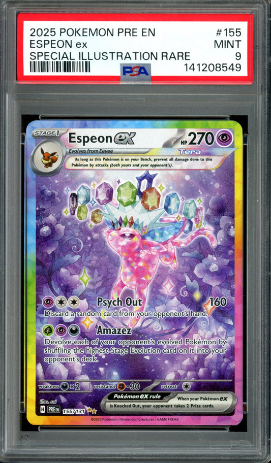 PSA 9 Espeon EX (155/131) [Prismatic Evolutions]
