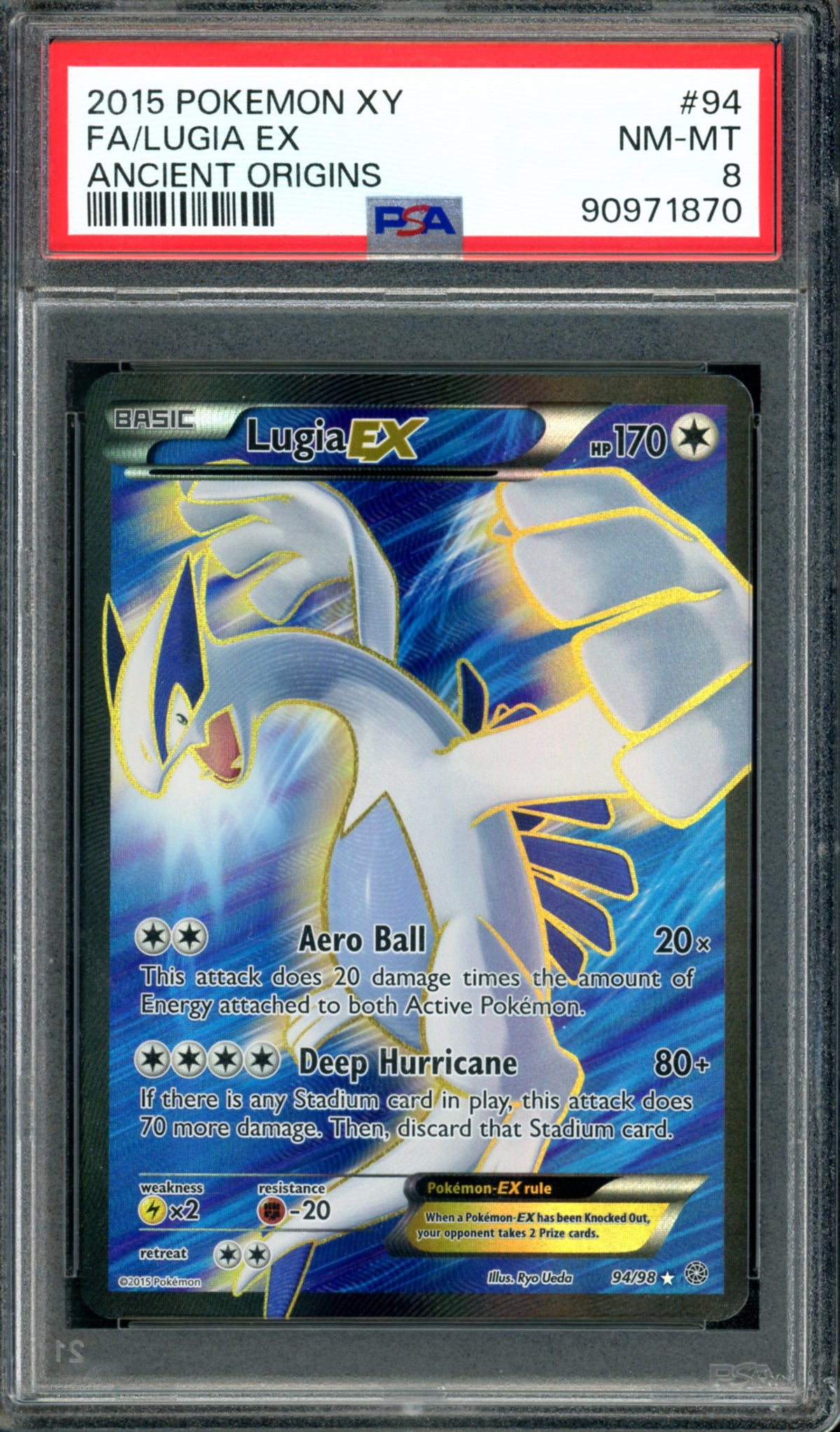 PSA 8 Lugia EX (94/98) [Ancient Origins]