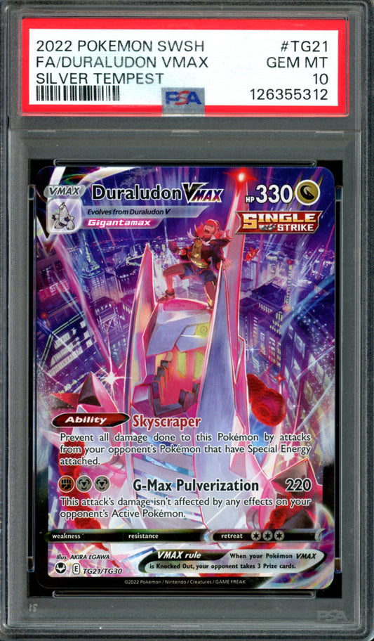 PSA 10 Duraludon VMAX (TG21/TG30) [Silver Tempest]