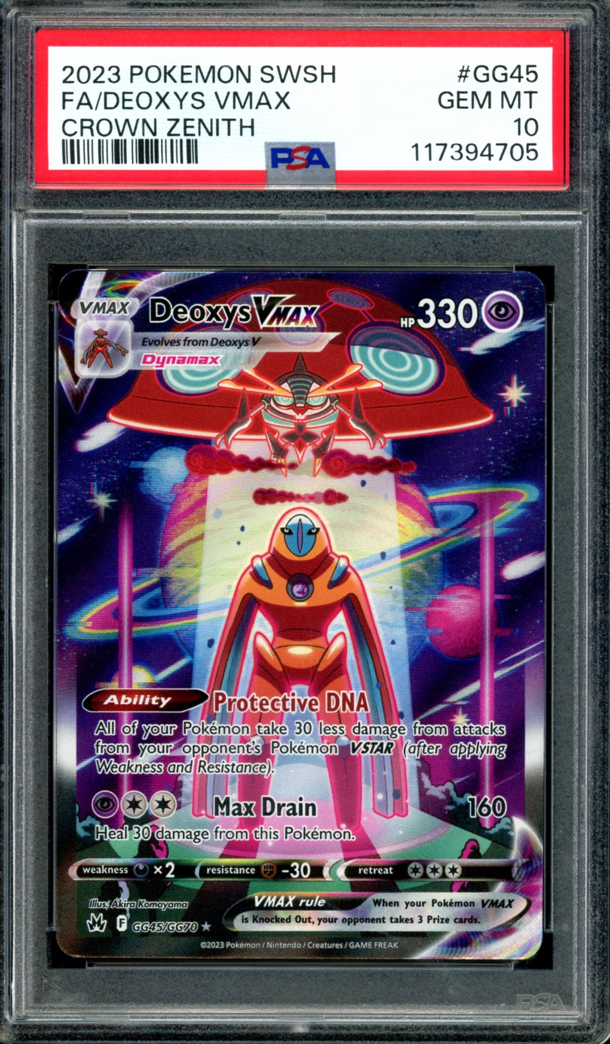 PSA 10 Deoxys VMAX (GG45/GG70) [Crown Zenith]