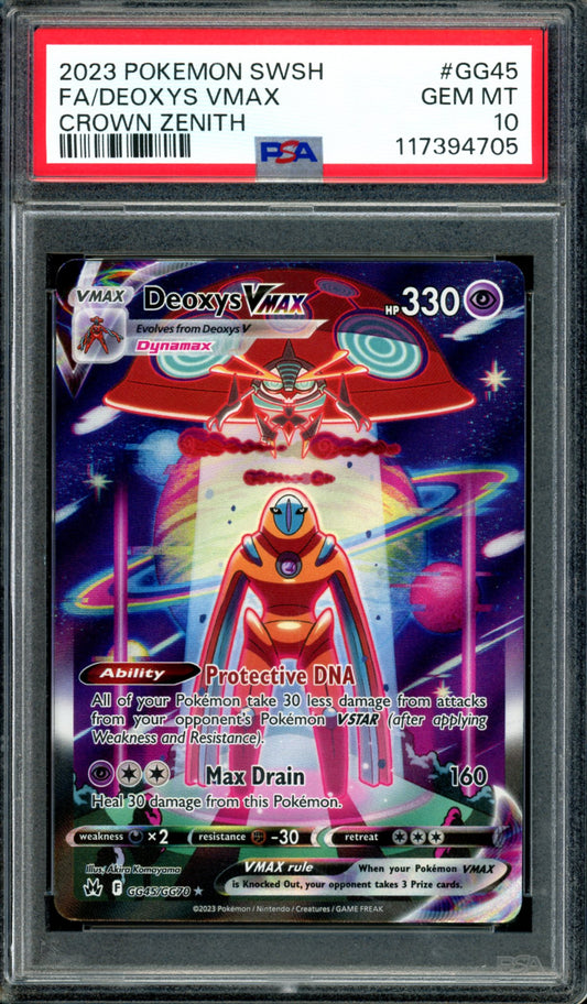 PSA 10 Deoxys VMAX (GG45/GG70) [Crown Zenith]