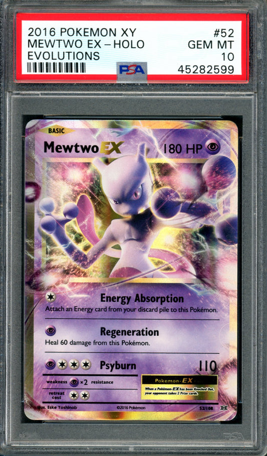 PSA 10 Mewtwo EX (52/108) [Evolutions]