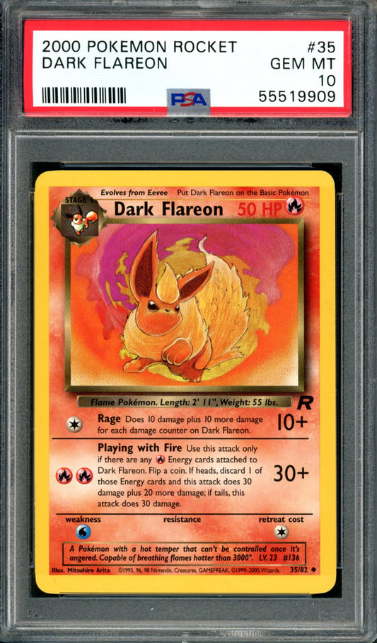 PSA 10 Dark Flareon (35/82) [Team Rocket]