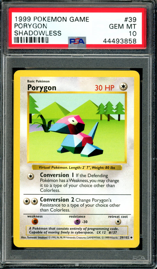 PSA 10 Shadowless Porygon (39/102) [Base Set]