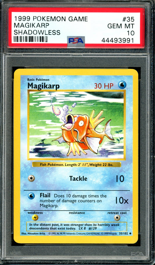 PSA 10 Shadowless Magikarp (35/102) [Base Set]