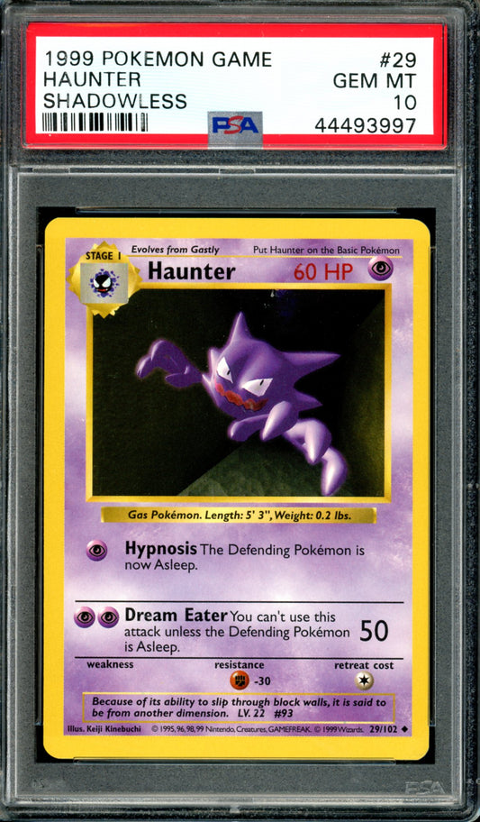PSA 10 Shadowless Haunter (29/102) [Base Set]
