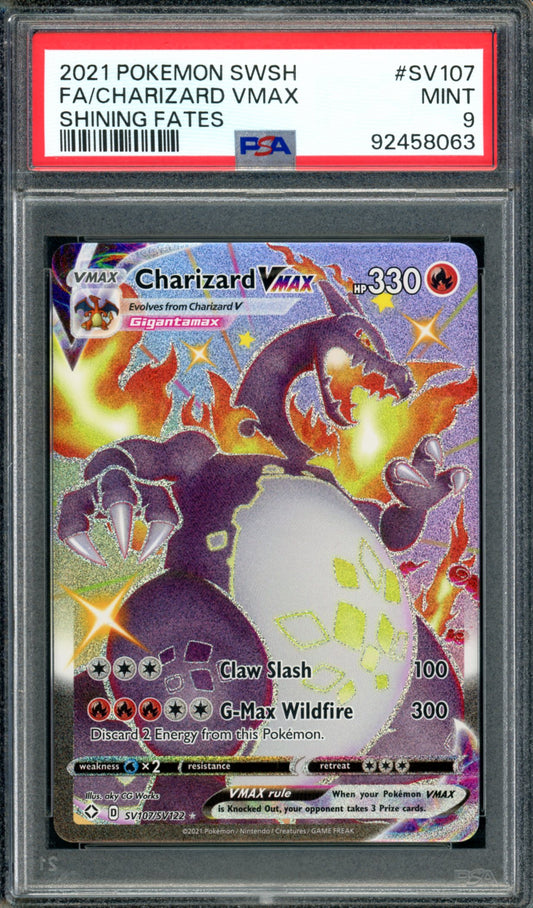 PSA 9 Charizard VMAX (SV107/SV122) [Shining Fates]
