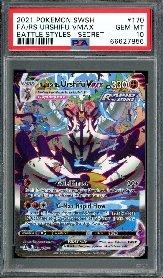 PSA 10 Rapid Strike Urshifu VMAX (170/163) [Battle Styles]