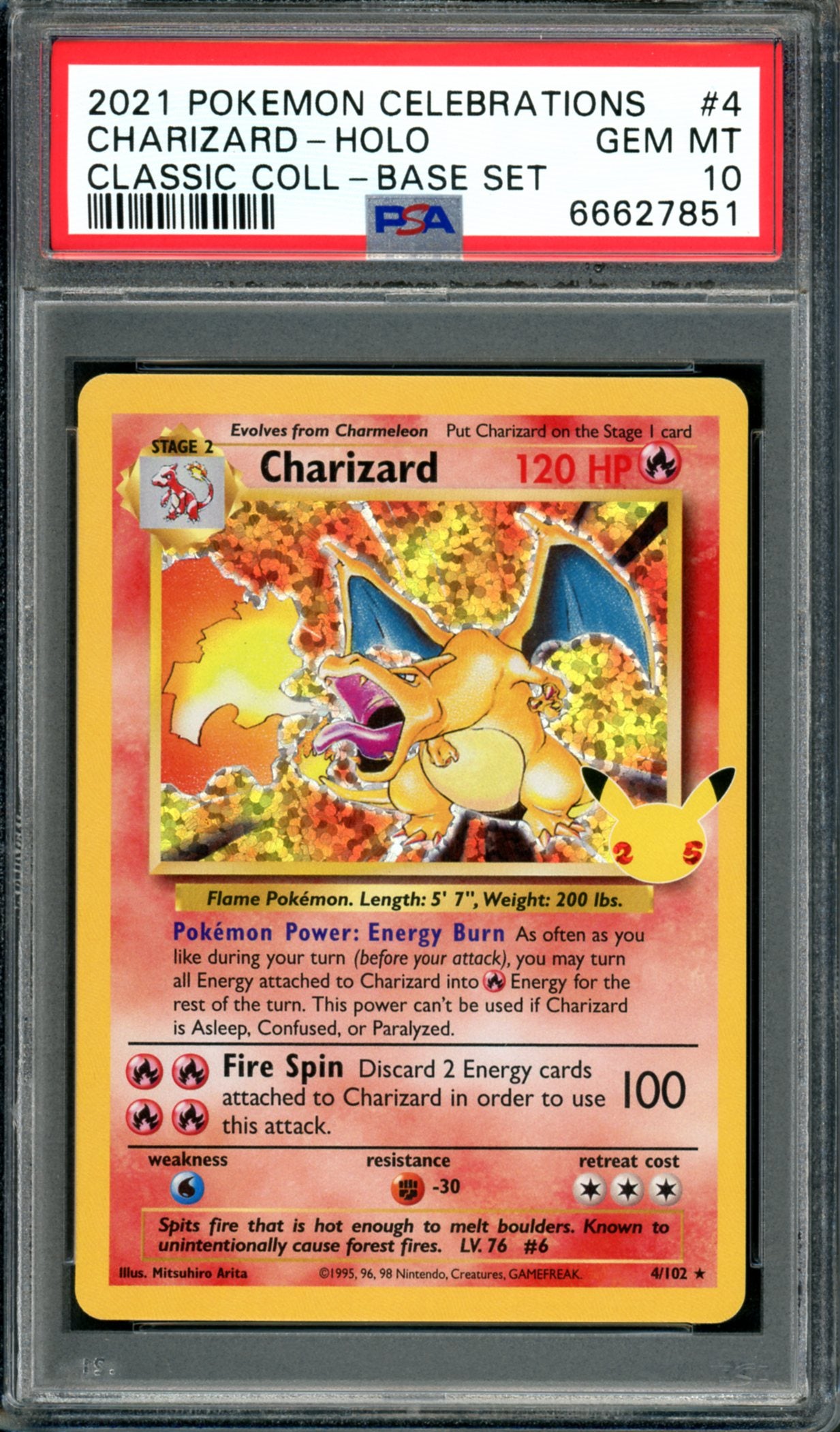 PSA 10 Charizard (4/102) [Celebrations]