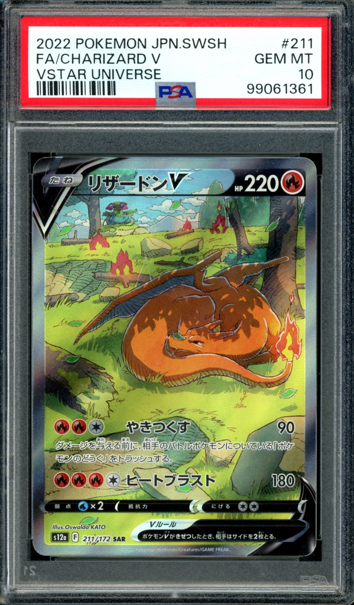 PSA 10 Charizard V (211/172) [Japanese Vstar Universe]