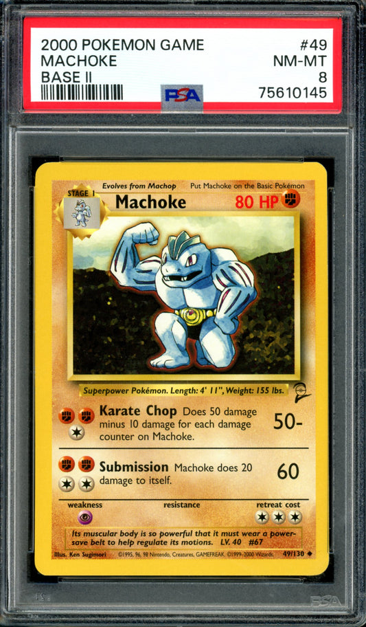 PSA 8 Machoke (49/130) [Base Set 2]