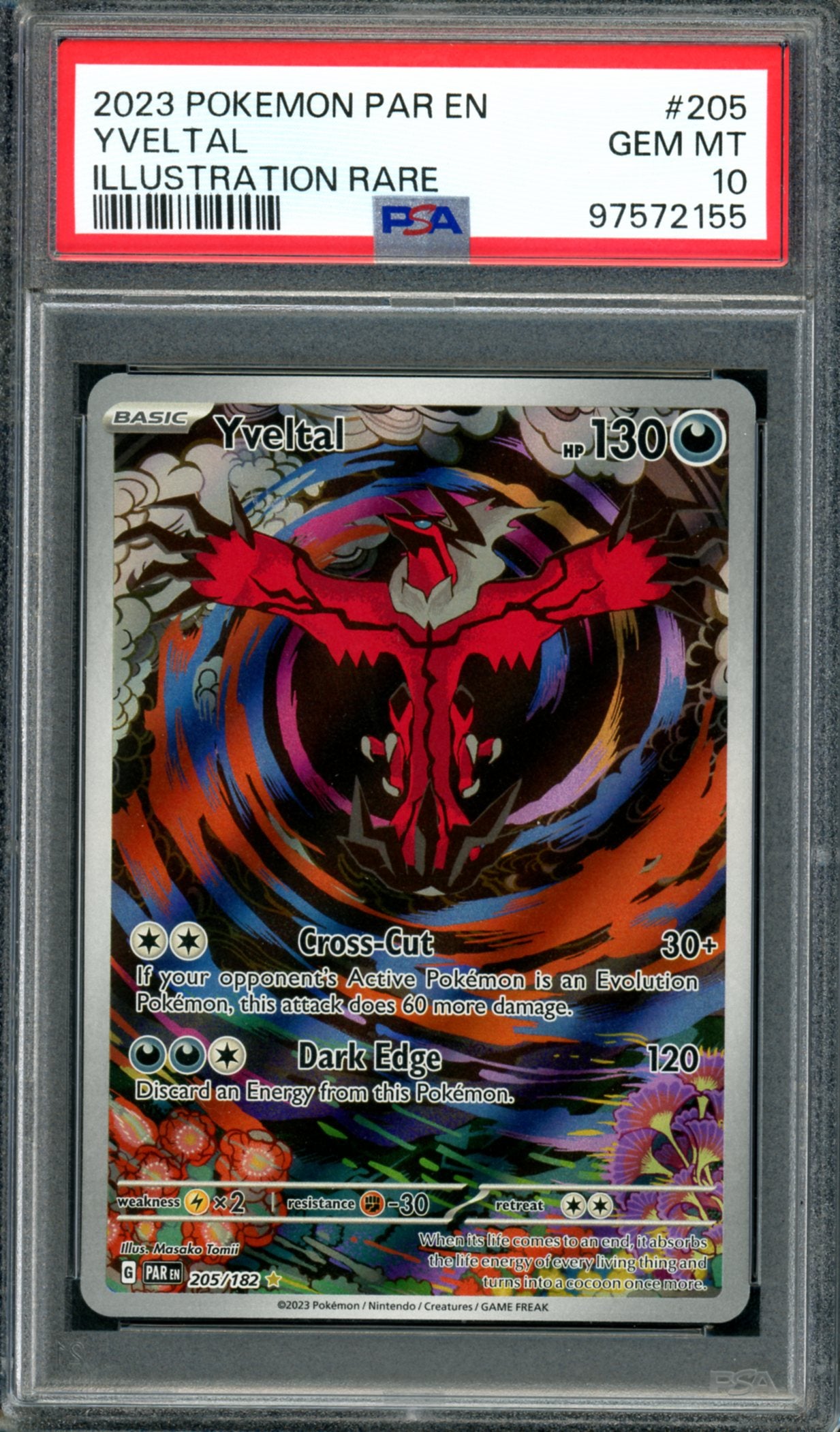 PSA 10 Yveltal (205/182) [Paradox Rift]